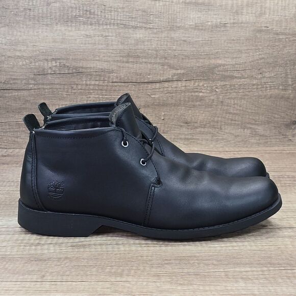 Timberland Earthkeepers Men's Size 11.5 Black Leather Waterproof Boots (5922R) - Picture 1 of 9